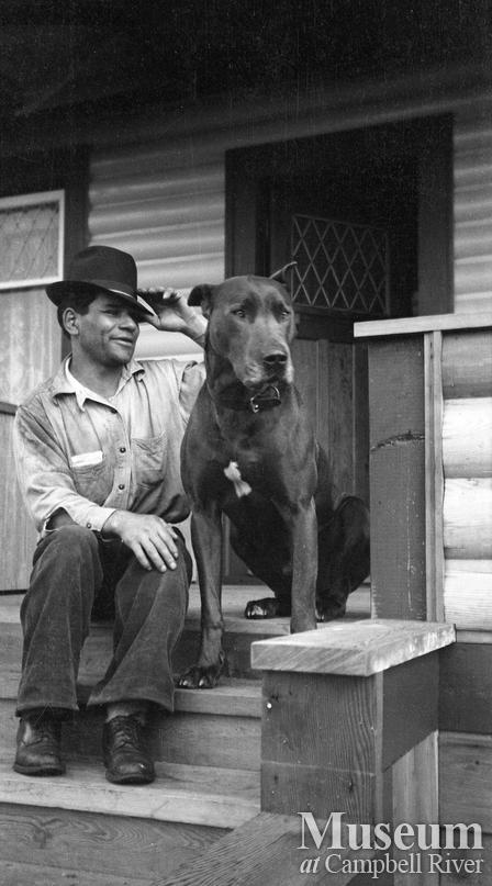 Jim Quatell (?) on the porch