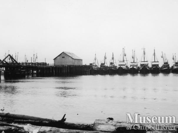 Commercial fishing boats at Campbell River wharf