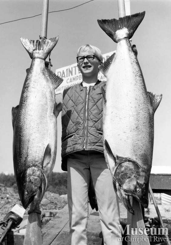 Robert Brenner with his catch of two fish