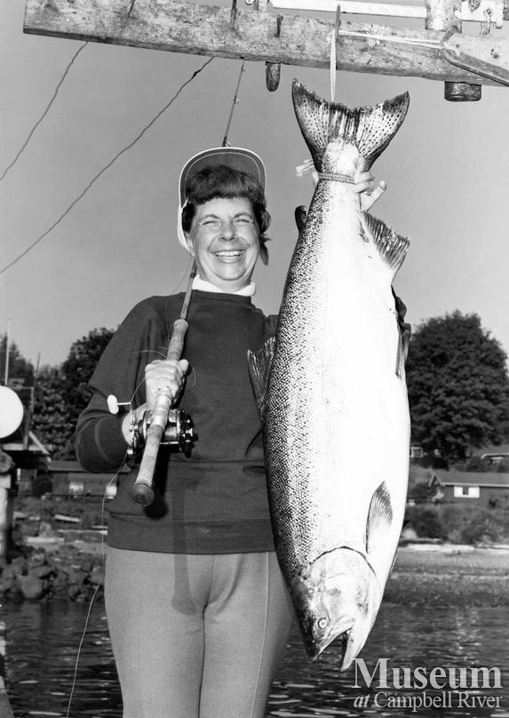 Mrs. C. Smith with her catch