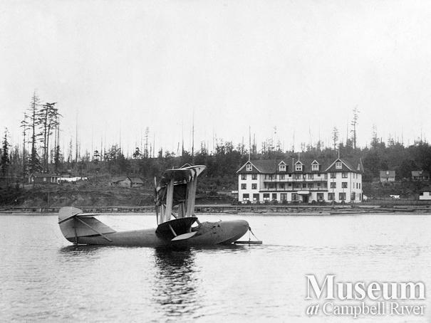 Campbell River waterfront with Boeing seaplane