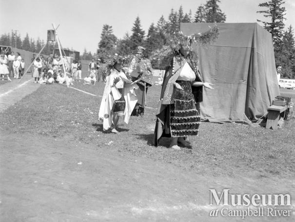 First Nations people in ceremonial dress, July 1st