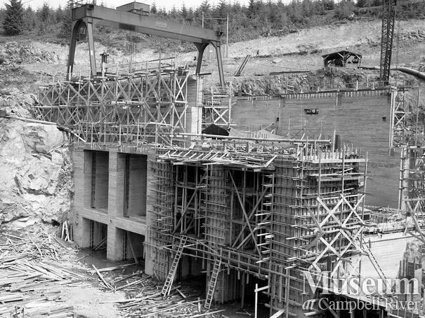 Ladore Dam construction, Campbell River