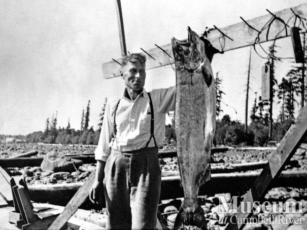Fishing guide Thor Erickssen with catch of fish