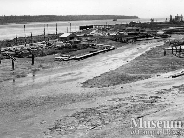 View of Tyee Spit at low tide