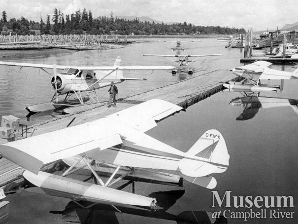 Planes arrive at Tyee Spit sea base