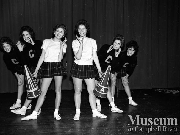 Group of Campbell River High School cheerleaders